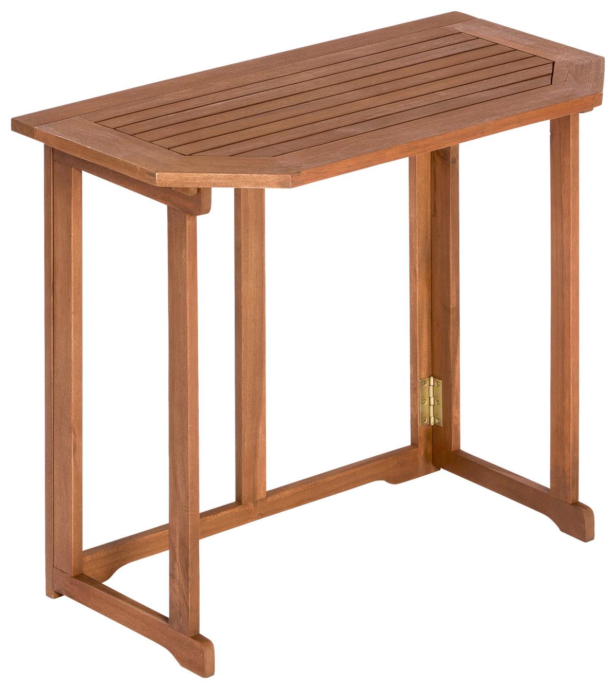 Gartenklapptisch Eukalyptus Natur klappbar ca. 90x74x50cm - Naturfarben, KONVENTIONELL, Holz (90/74/50cm) - Gardenson