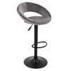 Taburet de bar Walker - negru/gri, Modern, metal/textil (56/82-103/50cm) - Mömax