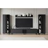 Dnevni Regal Helsinki 1, Črna, 4-Delno - črna, Trend, umetna masa/leseni material (270/140/33cm)