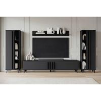 Dnevni Regal Helsinki 1, Črna, 4-Delno - črna, Trend, umetna masa/leseni material (270/140/33cm)