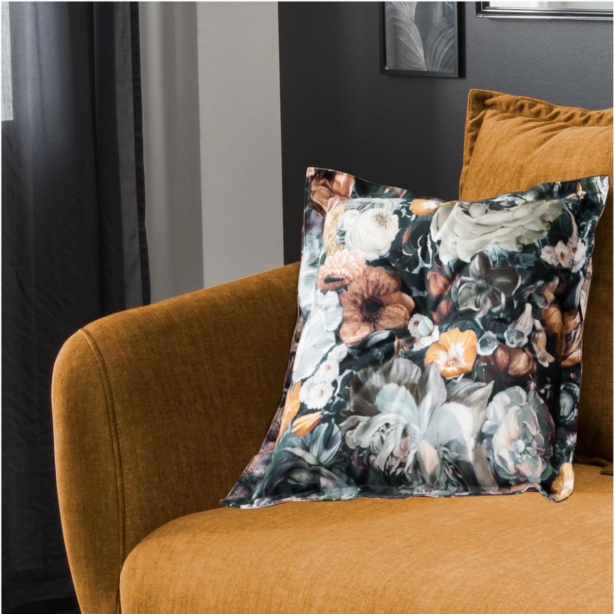 3-Sitzer-Sofa Baggio Gelb Velours - Gelb/Buchefarben, MODERN, Holz/Textil (236/94/103cm) - Livetastic