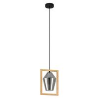 Hängeleuchte 99701* Viglioni - Schwarz/Braun, Natur, Glas/Holz (23/16.5/110cm) - Eglo