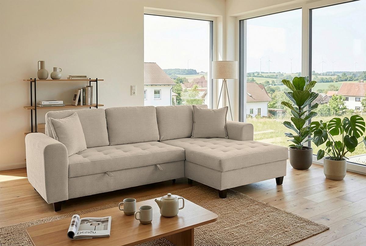 Coltar MORITZ - gri-maro, Trend, textil (265/155cm) - Modern Living
