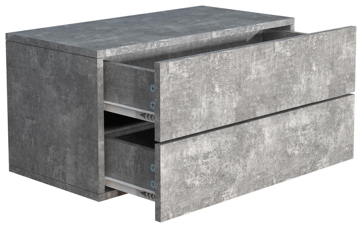 Nočna Omarica Usal L 60, Beton - siva, Moderno, leseni material (60/30/32cm) - MID.YOU