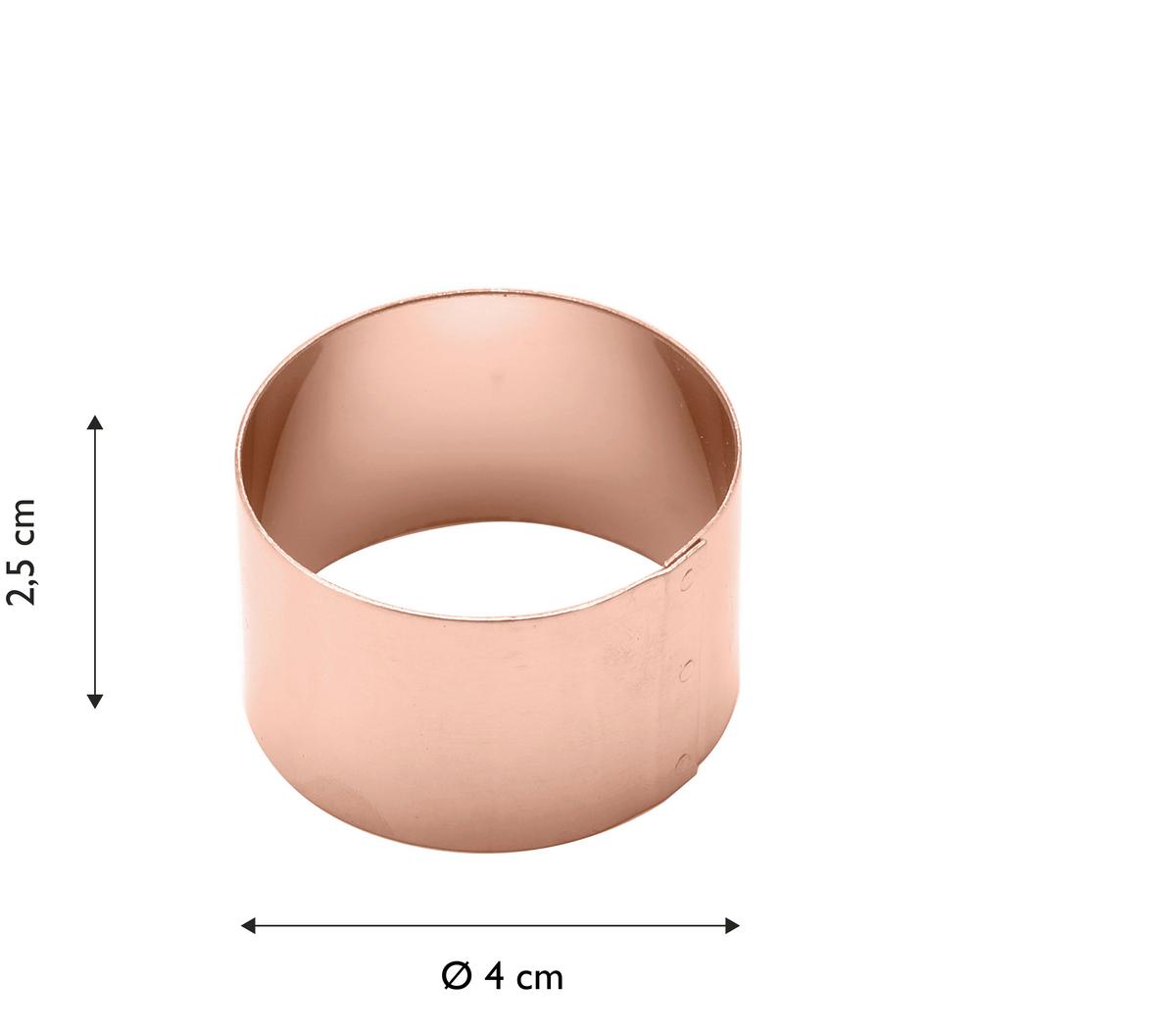 Szalvétagyűrűszett Ew-Nr-2109k - rézszínű, Basics, fém (4/2,5cm) - Echtwerk