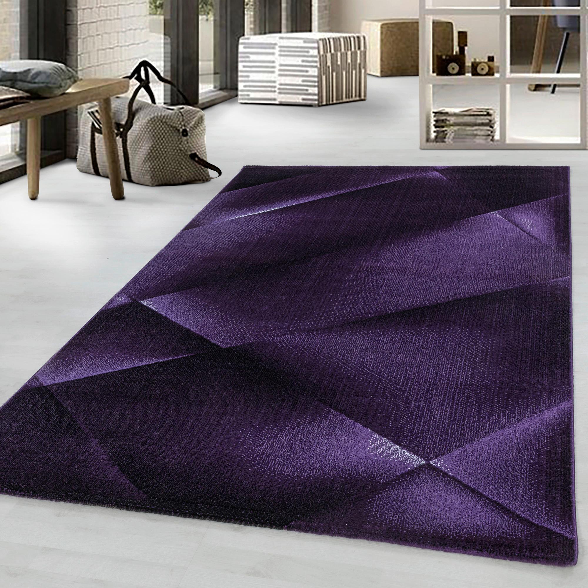 Webteppich Costa Lila ca. 80x250cm - Lila, Design, Textil (80/250cm)