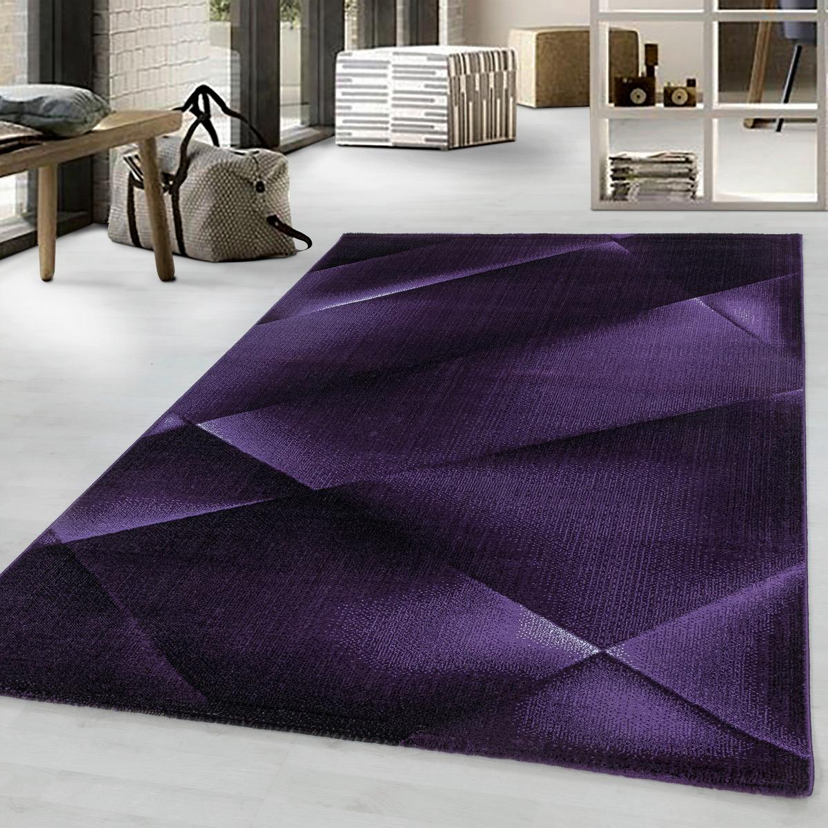 Webteppich Costa Lila ca. 80x250cm - Lila, Design, Textil (80/250cm)