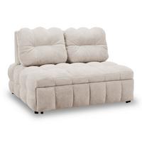 Schlafsofa Liara Webstoff Beige - Beige/Schwarz, MODERN, Holz/Textil (137/87/110cm) - Bessagi Home
