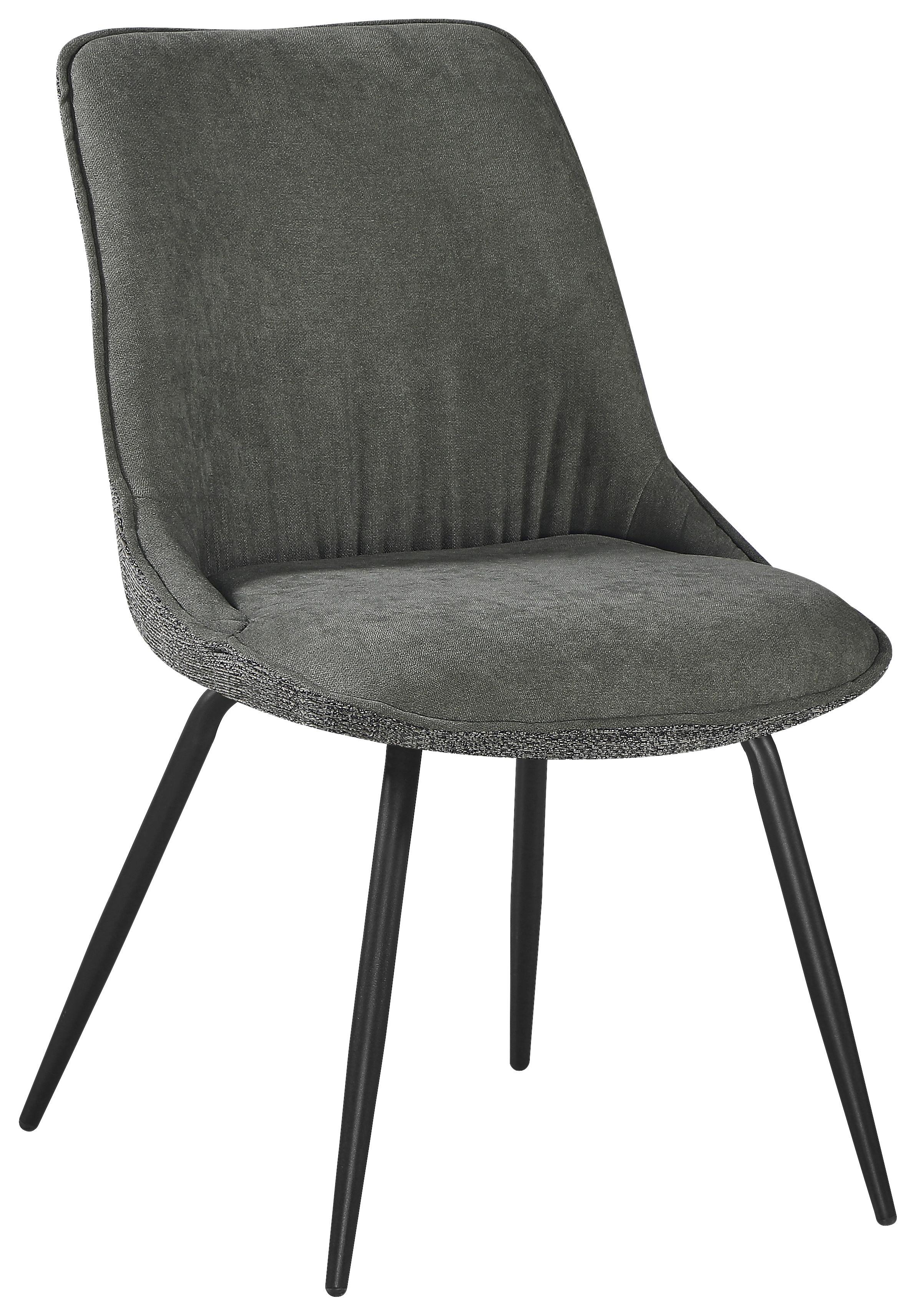Stuhl Nova Grün - Schwarz/Grün, MODERN, Textil/Metall (51/85/61cm) - Premium Living