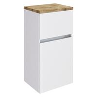 Unterschrank in Weiss 'Pienza' - Eichefarben/Silberfarben, Basics, Holzwerkstoff/Kunststoff (40/79/35cm) - Held