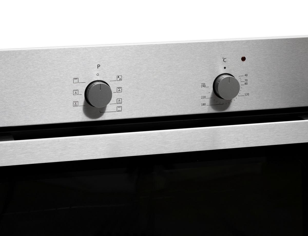 Backofenset ASET1204400 Schwarz/Edelstahlfarben - Edelstahlfarben/Schwarz, Basics, Glas/Metall (59,5/59,5/56,5cm) - Respekta