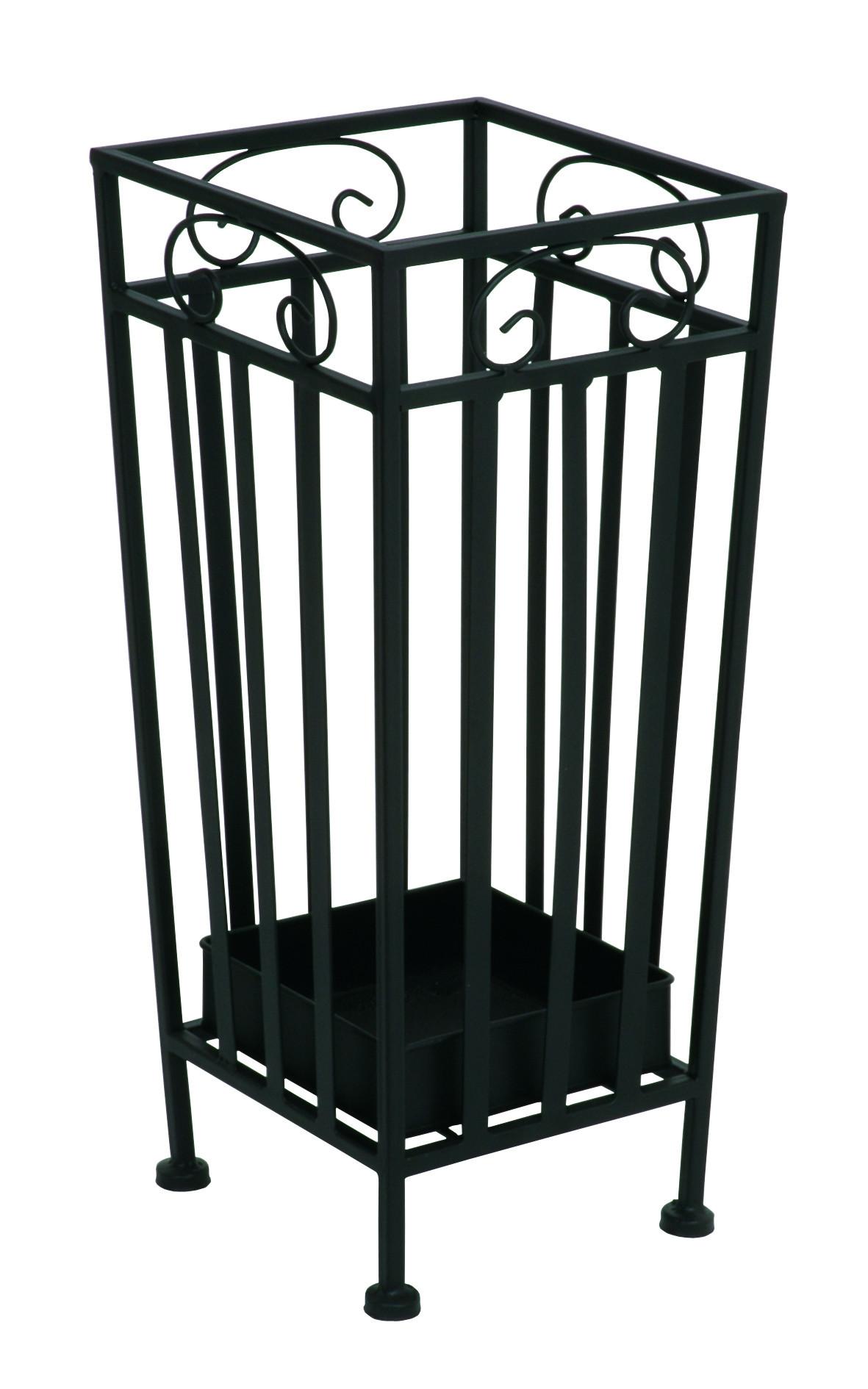 Suport pentru umbrele Hanne - negru, Modern, metal (20/46/20cm) - Zandiara