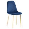 STUHL-SET POLAR - Messingfarben/Hellblau, Design, Textil/Metall (44/86/52cm) - Livetastic