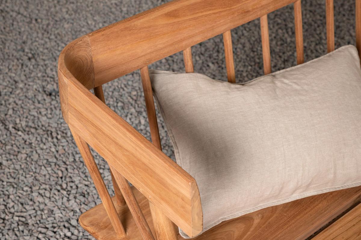 Gartenbank Split ca. 58x85x132 cm Teakholz - Teakfarben, KONVENTIONELL, Holz (58/85/132cm) - Gardenson