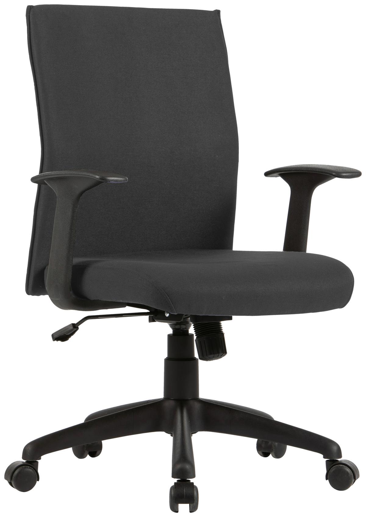 Drehstuhl Rocket Schwarz - Schwarz, MODERN, Kunststoff/Textil (56/92,5-100,5/61,5cm) - MID.YOU