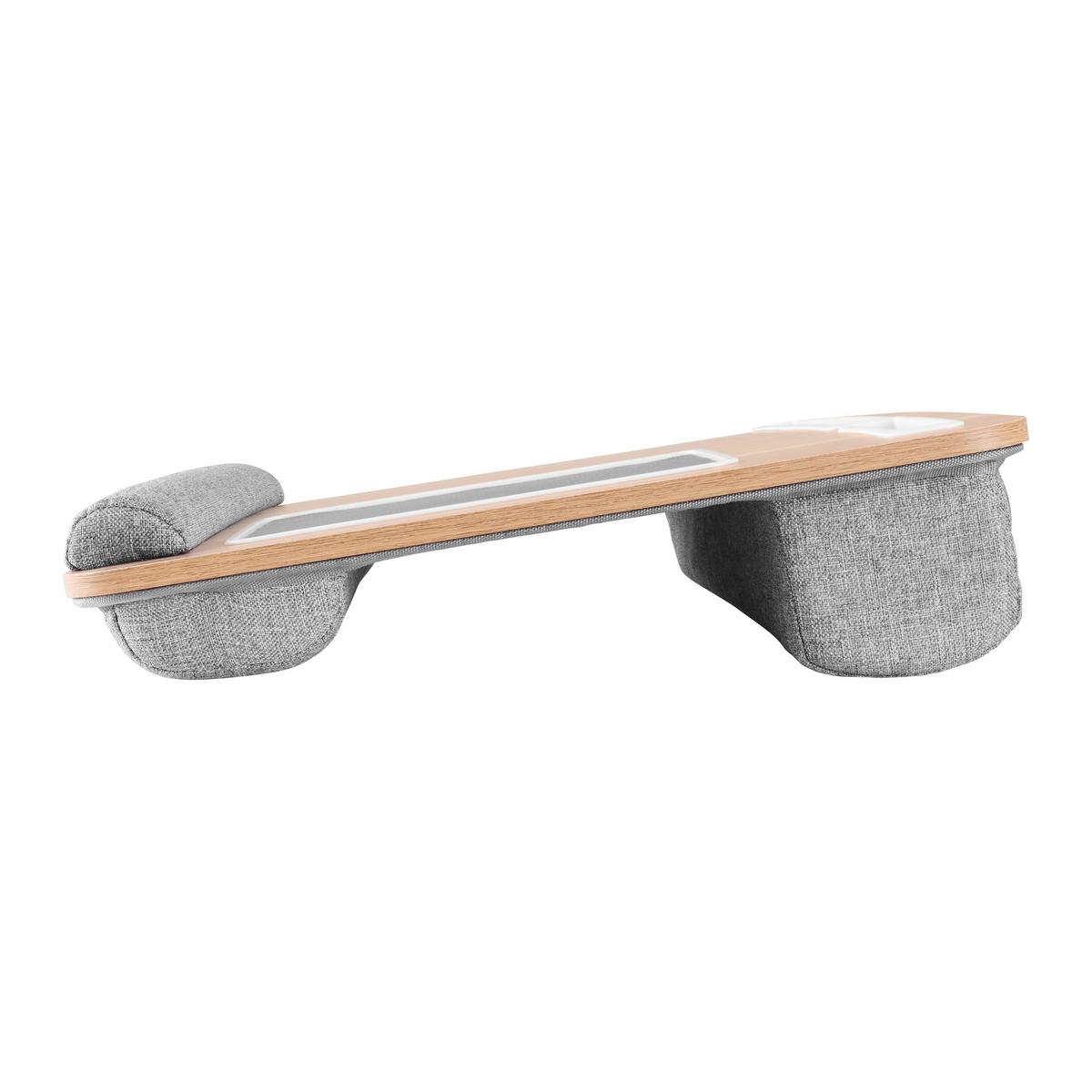 Masă pentru laptop Lappy - culoare natur/gri, Konventionell, plastic/textil (55/36,5/9,5cm) - Mömax