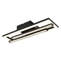 Led Stropna Svjetiljka Opal , Crna Boja - prozirno/crna, Design, plastika (40/37,5/6,3cm) - Globo