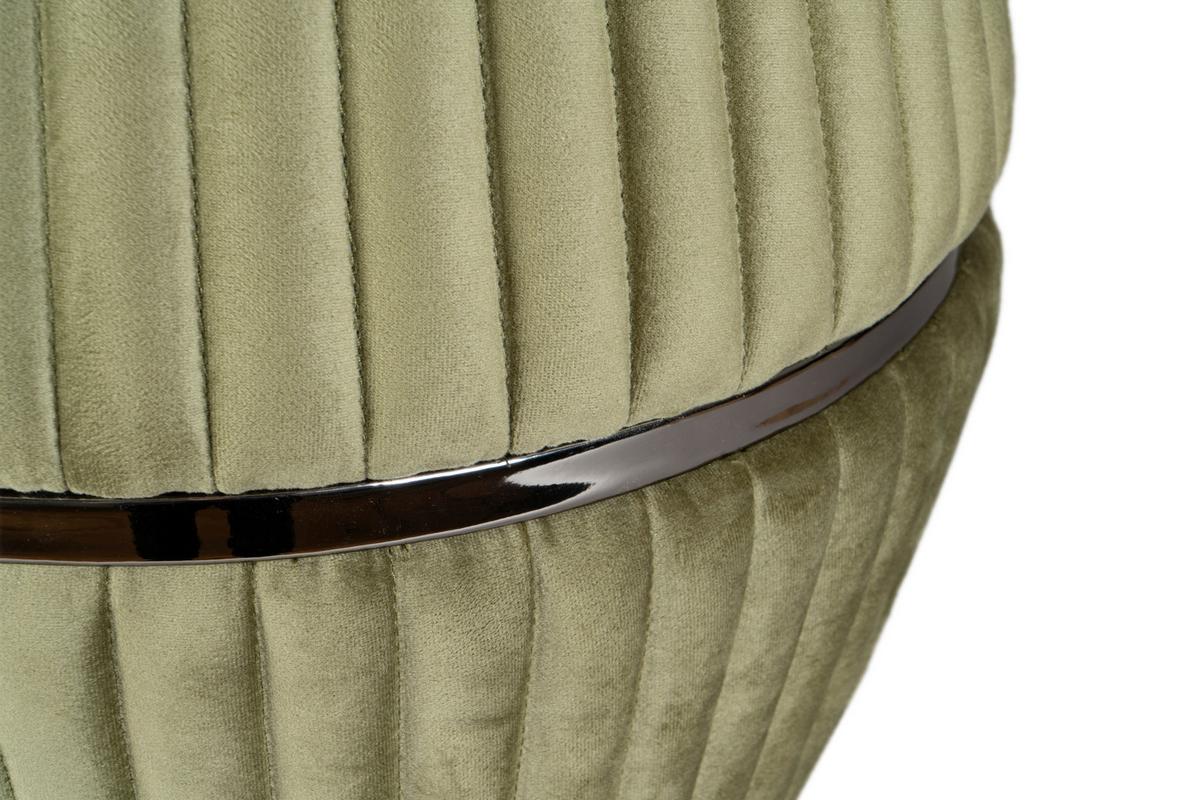 HOCKER DORIC 225 - Graphitfarben/Grün, Design, Textil (51,5/53cm) - Kayoom