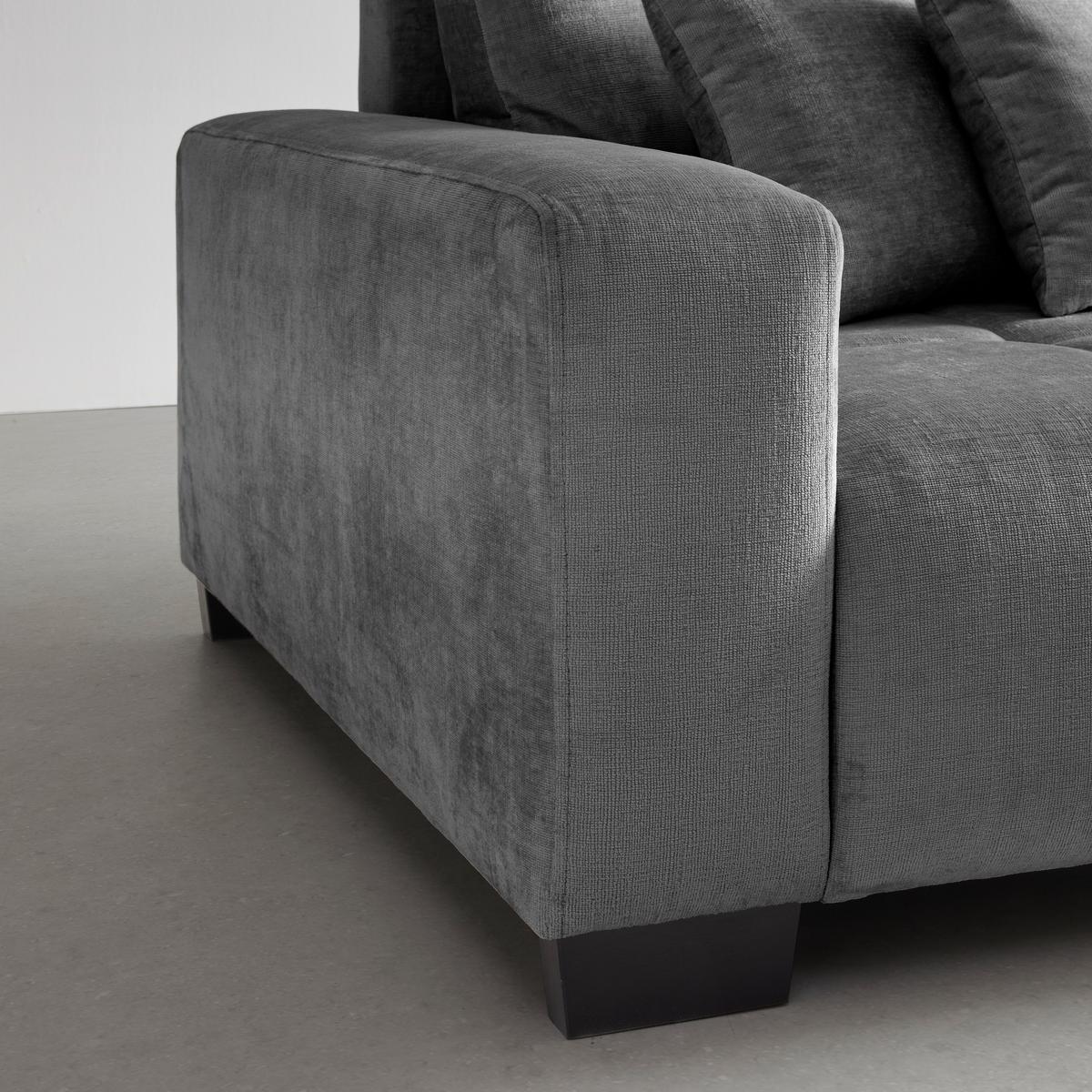 Bigsofa Matteo Graphitfarben - Graphitfarben/Schwarz, MODERN, Holz (246/93/124cm) - Based