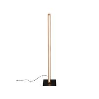 LED-Stehleuchte Bellari Schwarz/Eiche max. 20 Watt - Schwarz, Natur, Holz/Metall (22/115/22cm) - Trio Leuchten