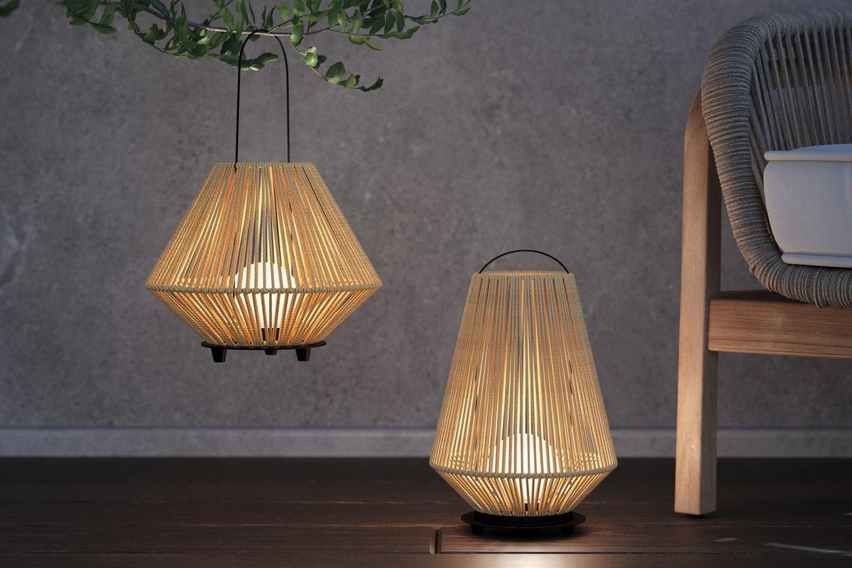 LED Kültéri Lámpa Newi - barna, Modern, természetes anyagok/fém (20/35cm) - Modern Living
