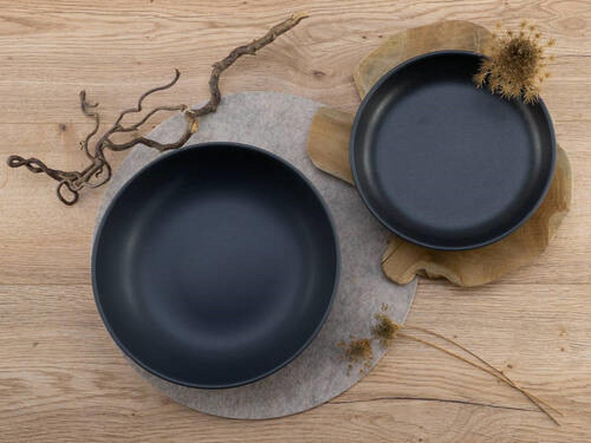 Set Posod Uno Black, 2-Delni - črna, Trend, keramika - Creatable