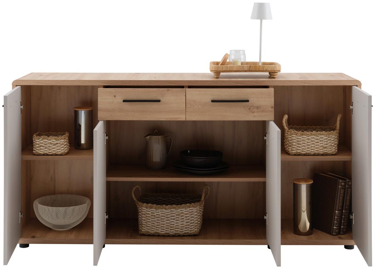 Komoda Fontana Plus - kašmir/hrast Artisan, Moderno, drvni materijal/plastika (174,4/87,2/40cm) - Modern Living