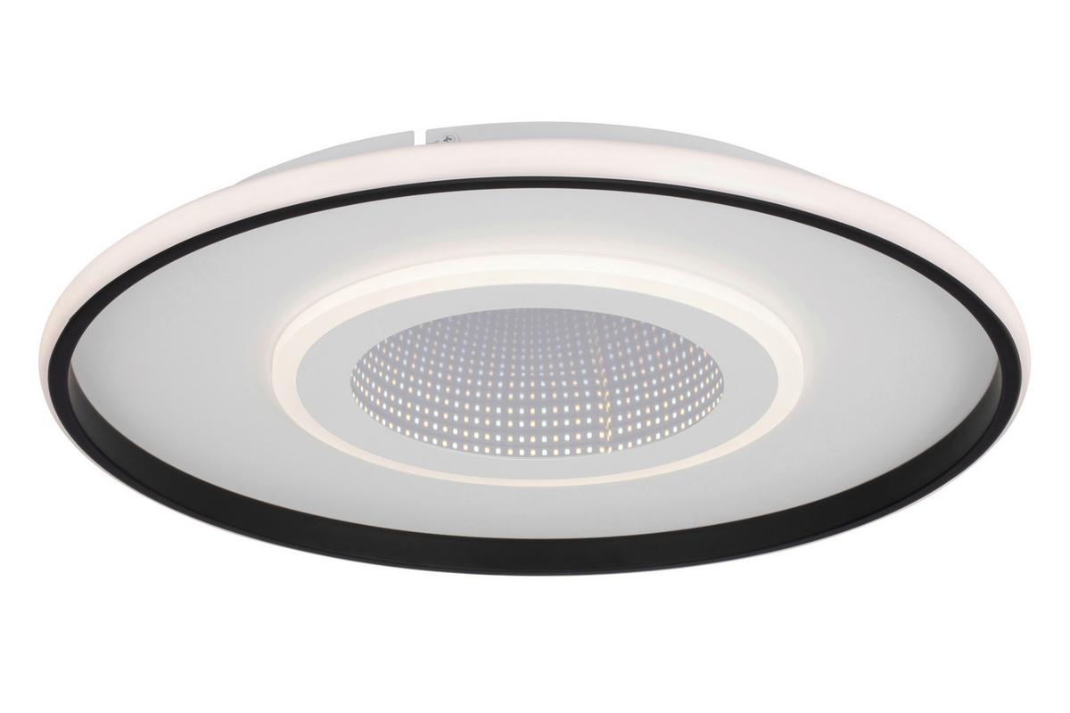 LAMPA SUFITOWA LED SALFORD *SBN* - czarny/biały, Trend, tworzywo sztuczne/metal (50/5,5cm) - Novel