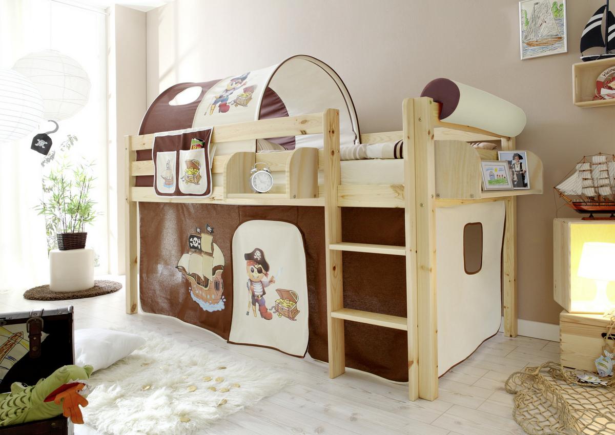 Pograd Malte, 90x200, Bor, Masivno, Rjava - naravne barve/bež, Natur, les (90/200cm) - MID.YOU