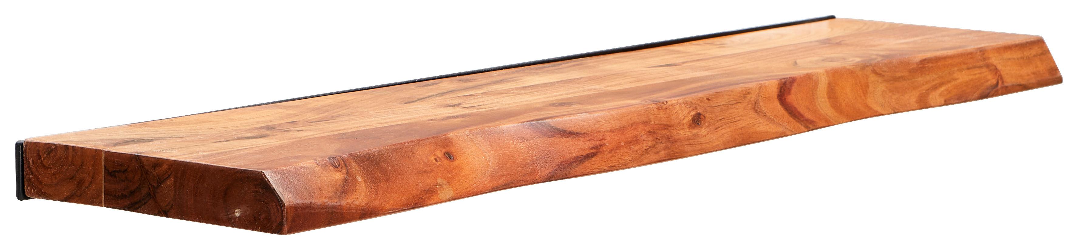 PÓŁKA ŚCIENNA LASEK - kolor naturalny, Natur, drewno (90/3,5/20cm) - Livetastic