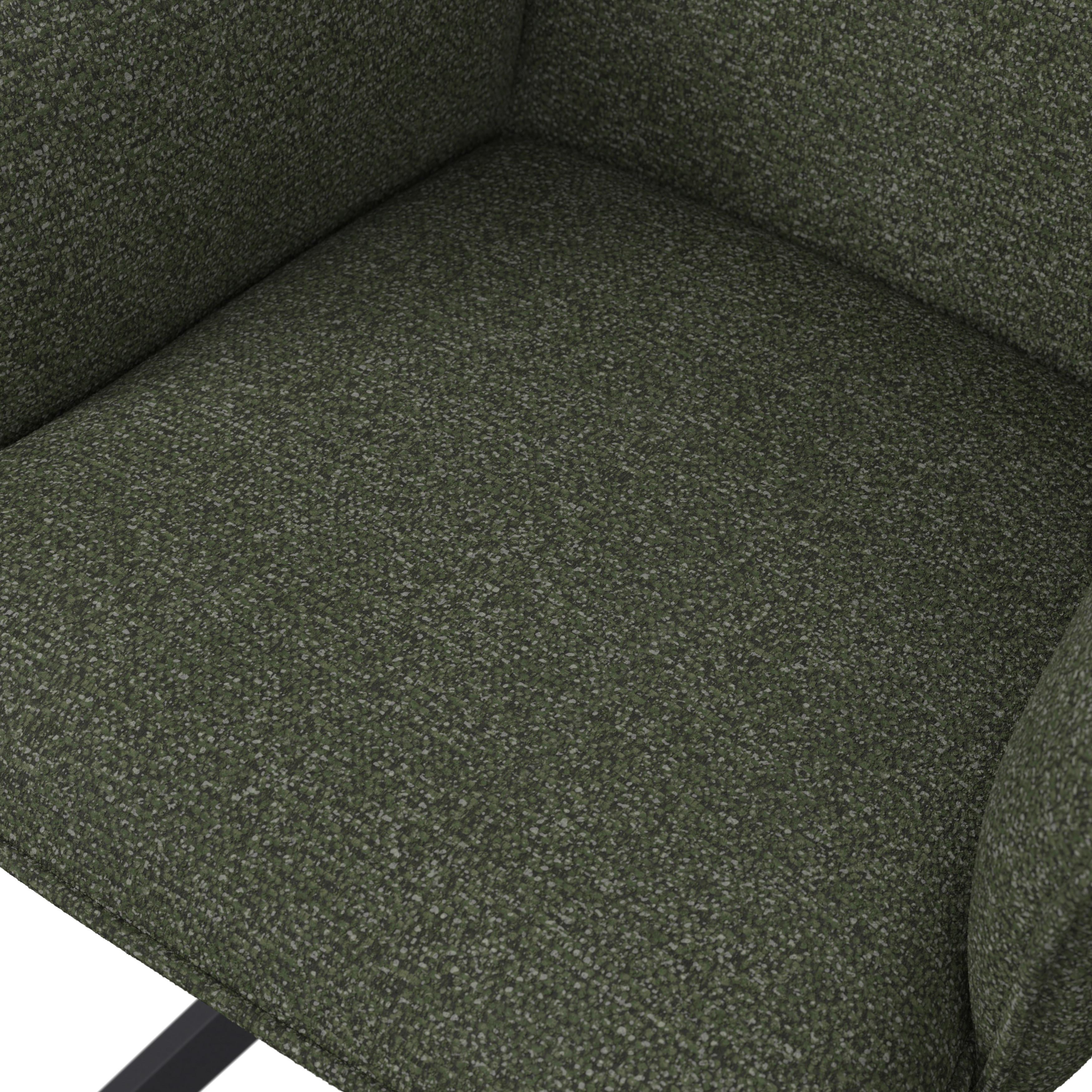 STOL MED ARMSTÖD TESS - grön/svart, Modern, metall/trä (64/90/63cm) - Bessagi Home