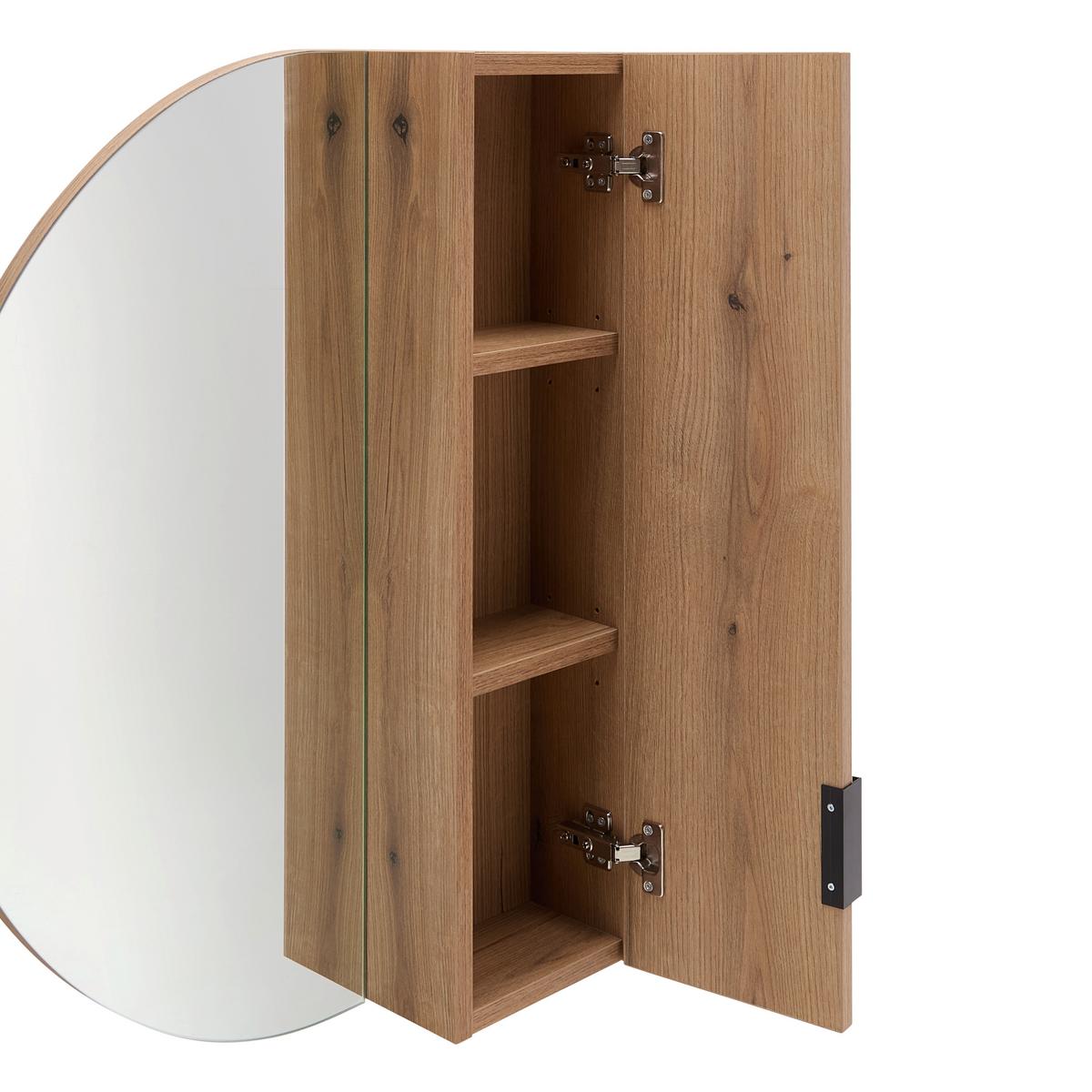 Omara Z Ogledalom Napoli - črna, Moderno, kovina/leseni material (60/80/20cm) - Mömax