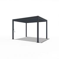 Pergola Trumpf, Antracit, 3x3,6m - barve grafita, Basics, kovina (300/255/360cm) - Gardenson