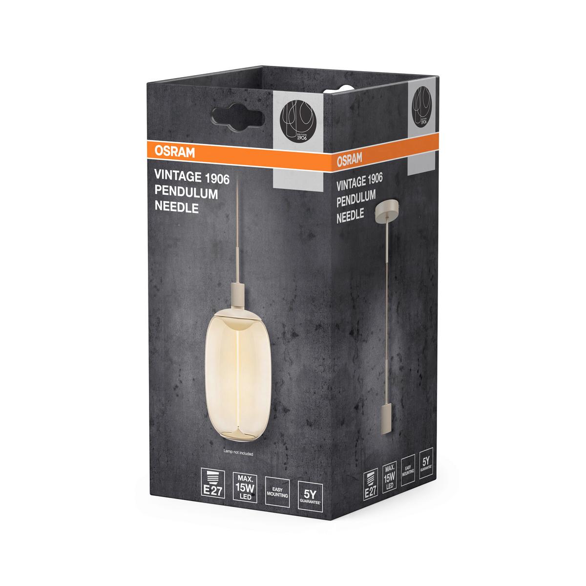 OPRAWKA ŻARÓWKI VINTAGE 1906 PENDULUM NEEDLE - beżowy, Konventionell, metal (10/228,7cm) - Osram