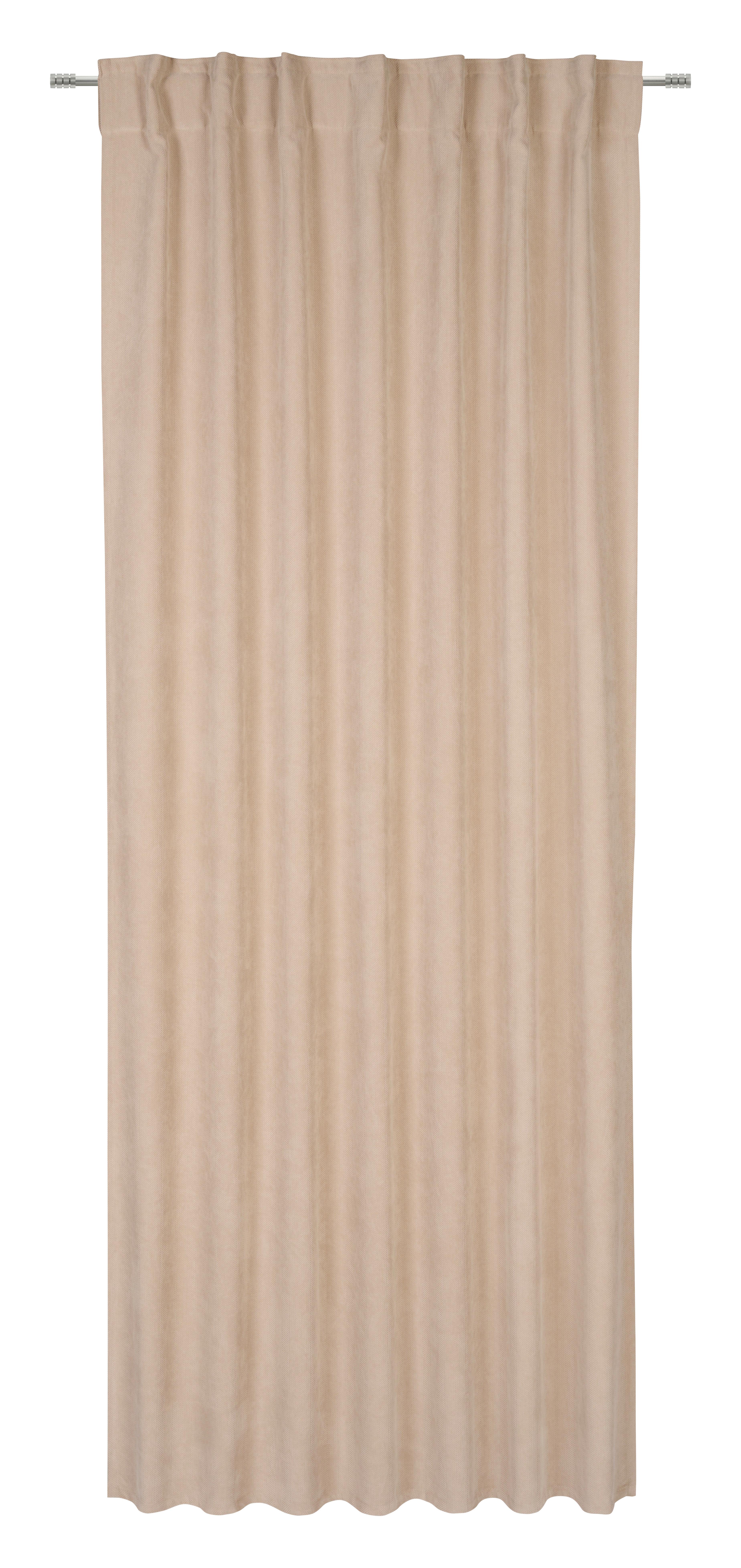 Fertigvorhang Linus Taupe ca. 140x255cm - Taupe, Design, Textil (140/255cm) - Premium Living