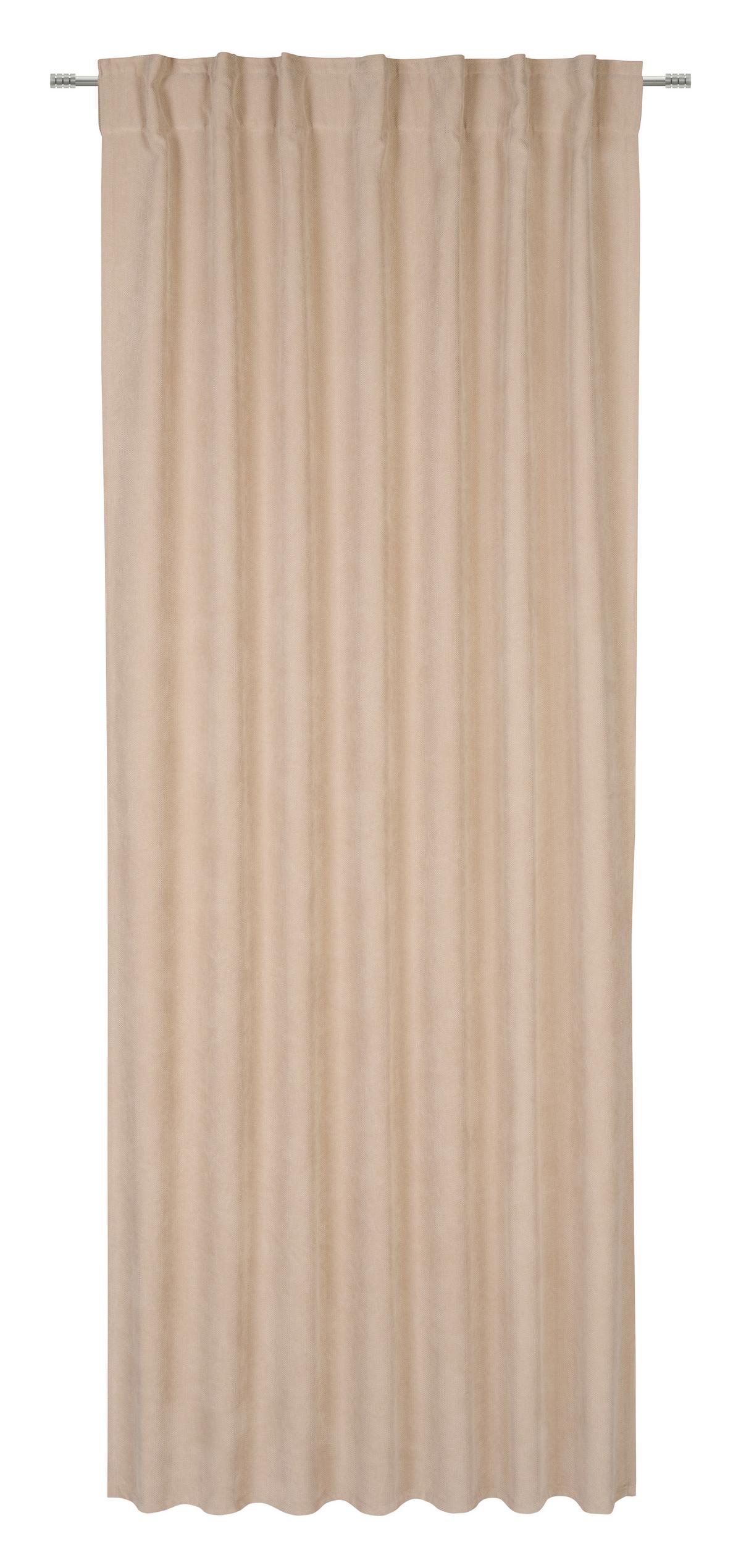 Fertigvorhang Linus Taupe ca. 140x255cm - Taupe, Design, Textil (140/255cm) - Premium Living