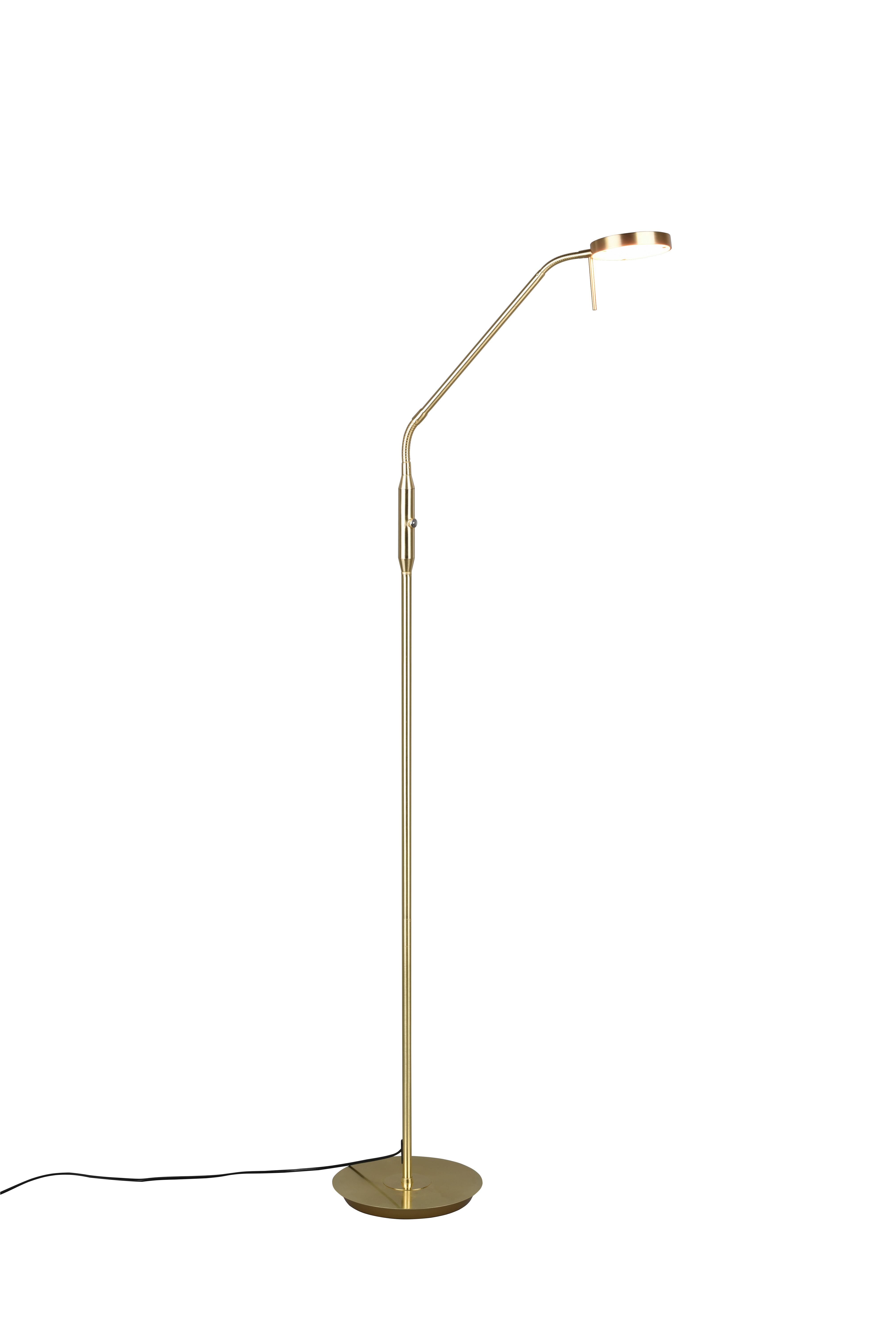 LED-Stehleuchte Monza Messingfarben max. 12 Watt - Messingfarben, Basics, Metall (145/25/50cm) - Trio Leuchten
