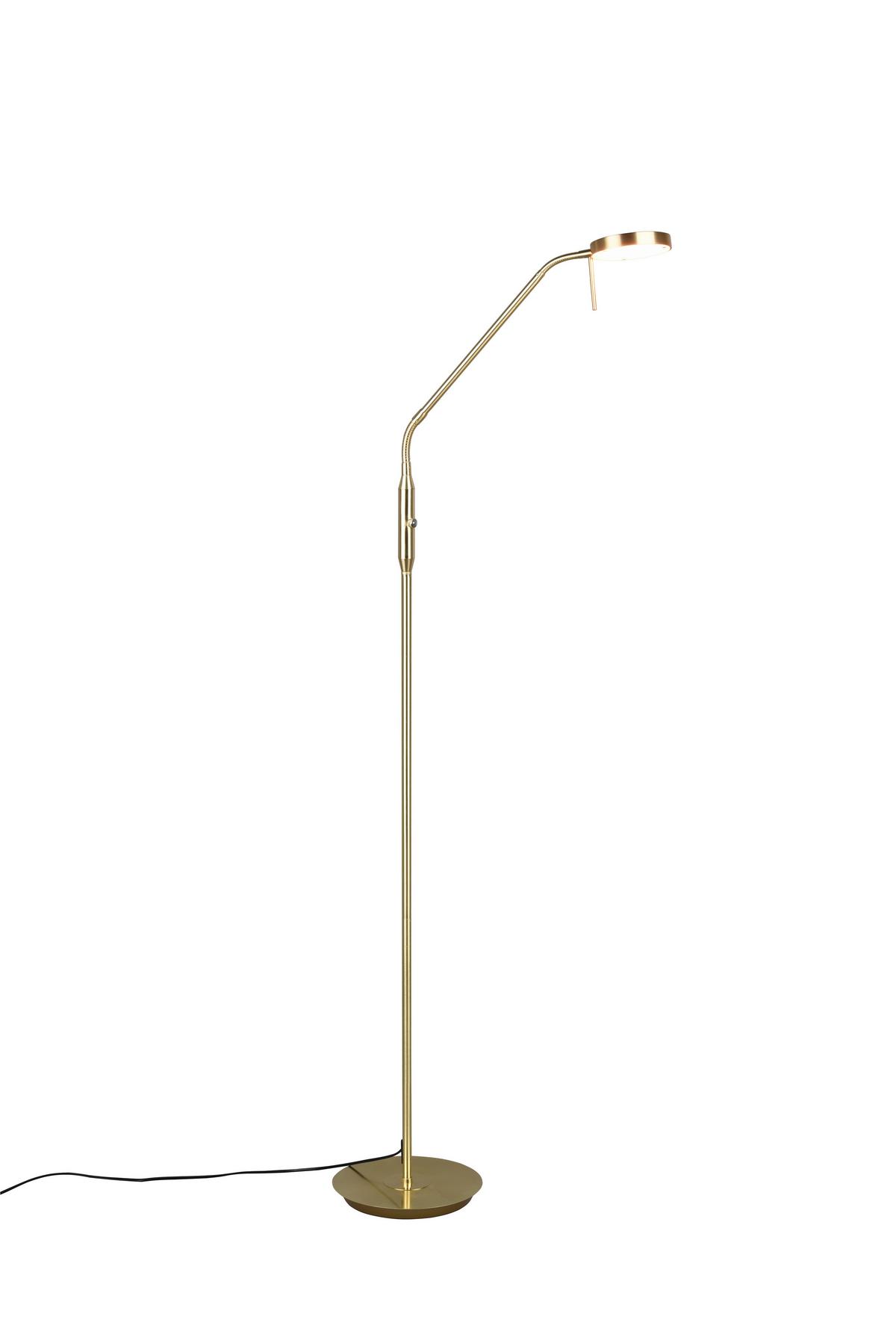 LED-Stehleuchte Monza Messingfarben max. 12 Watt - Messingfarben, Basics, Metall (145/25/50cm) - Trio Leuchten