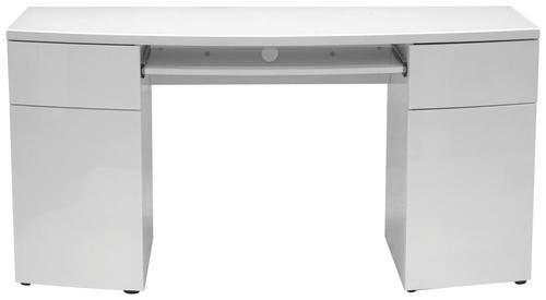 Schreibtisch in Weiss - Weiss, Modern, Glas/Holzwerkstoff (150/76/60cm) - Mömax