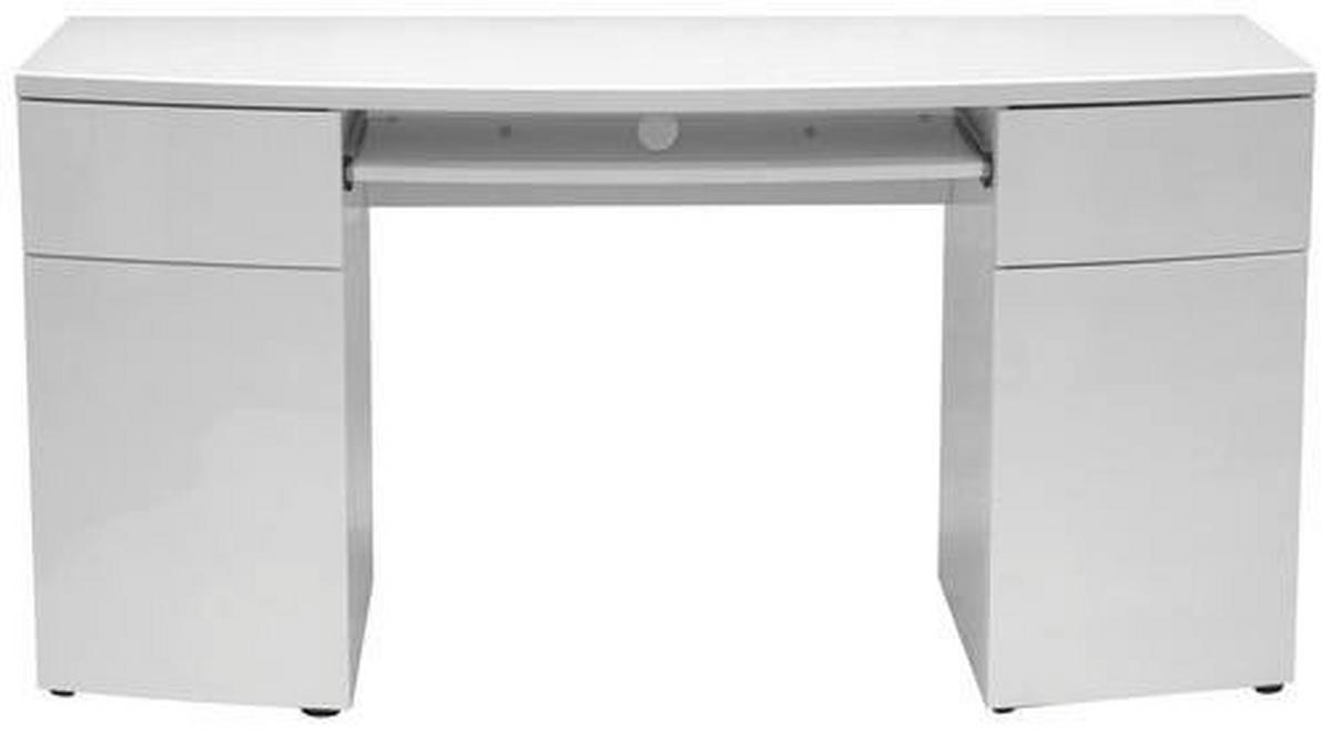 Schreibtisch in Weiss - Weiss, Modern, Glas/Holzwerkstoff (150/76/60cm) - Mömax