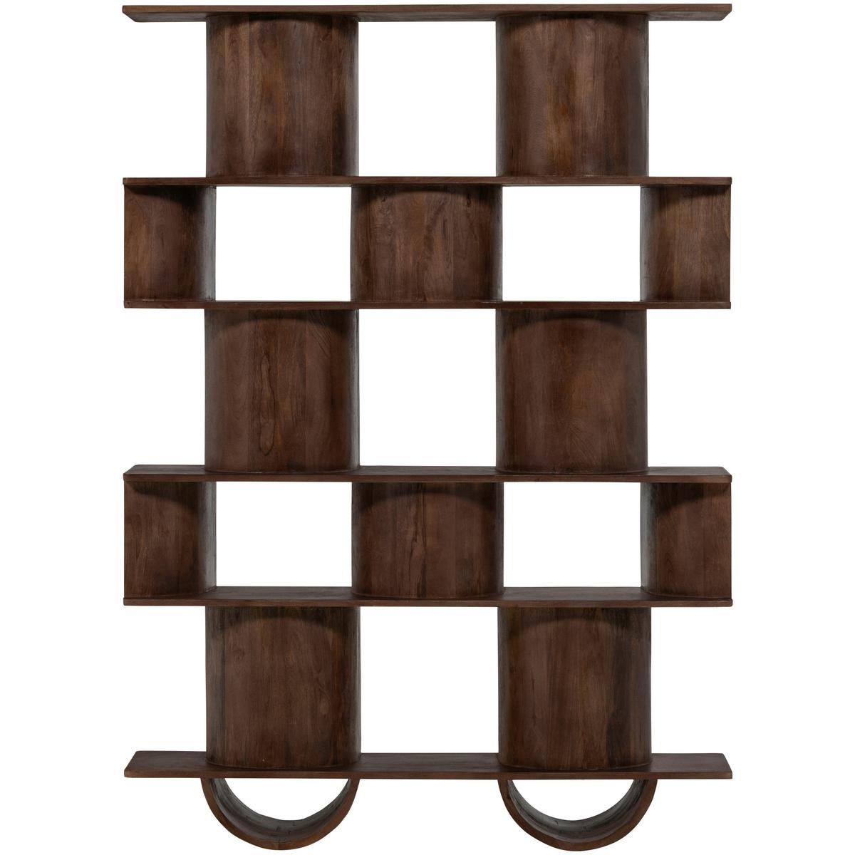 Regal Sinne Dunkelbraun - Dunkelbraun, Design, Holz (130/180/35cm) - Livetastic