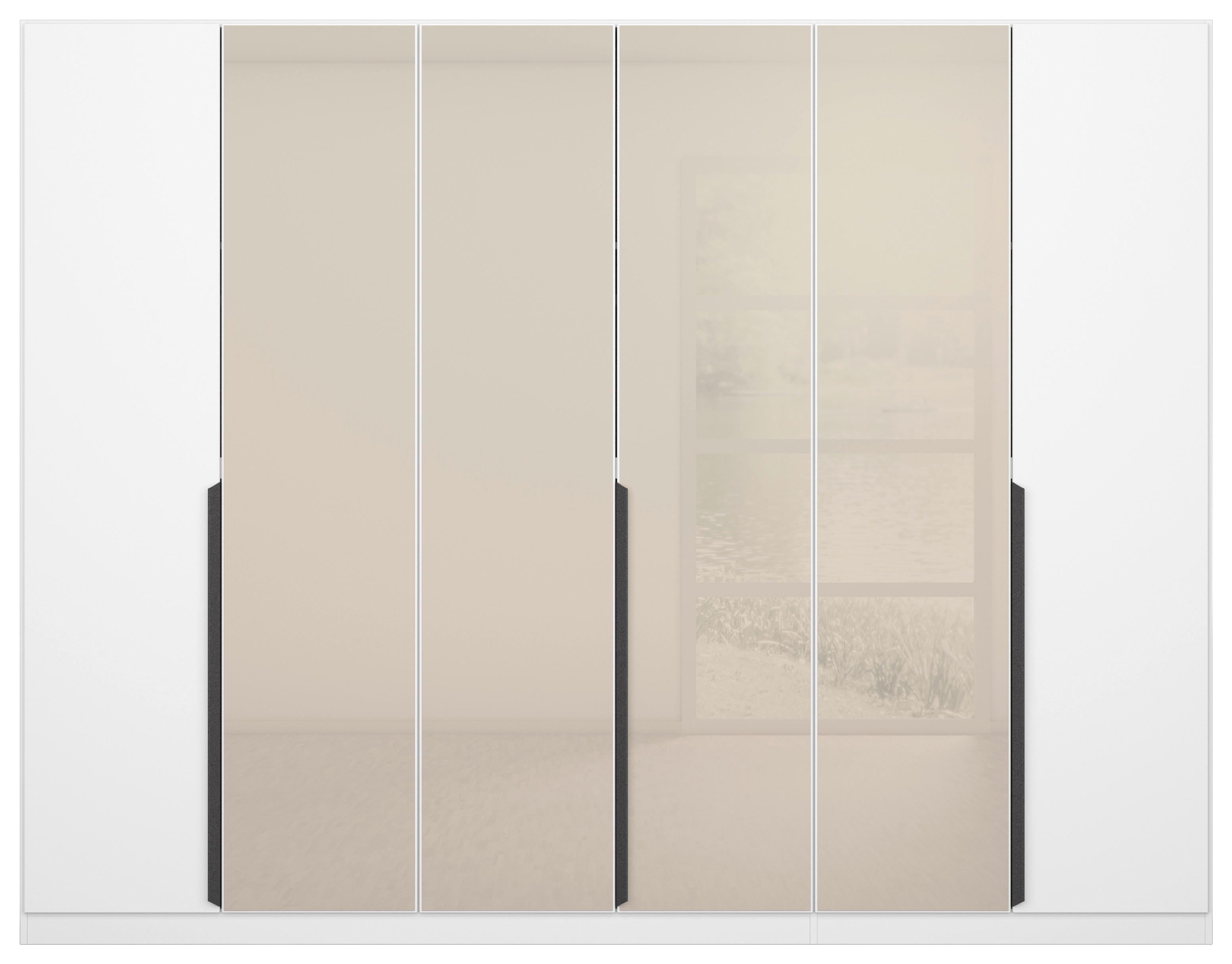Ormar S Klasičnim Vratima Artemis - bijela/siva, Moderno, staklo/drvni materijal (271/210/54cm) - Modern Living
