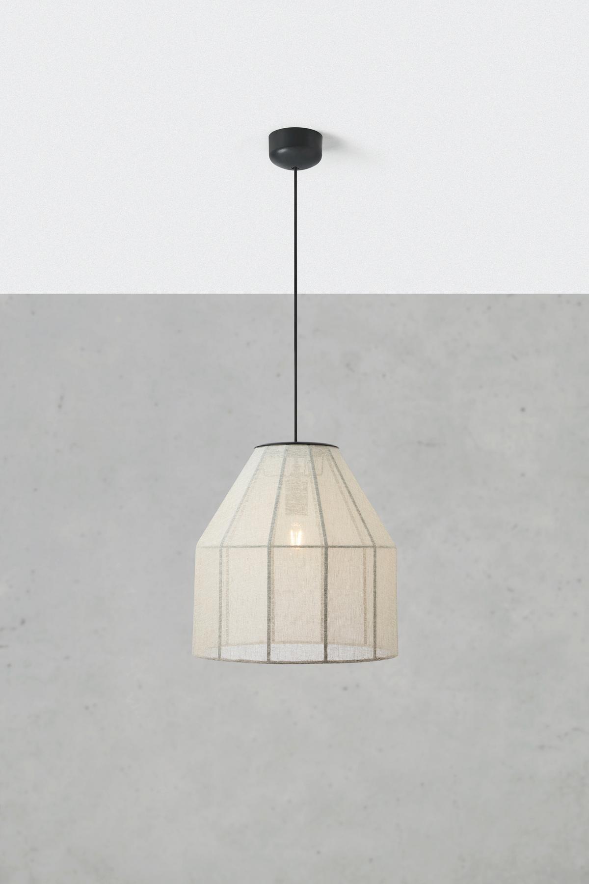 Pendelleuchte Aiko Pendant max. 60 Watt - Beige, Design, Textil (37/37/37cm) - Markslöjd