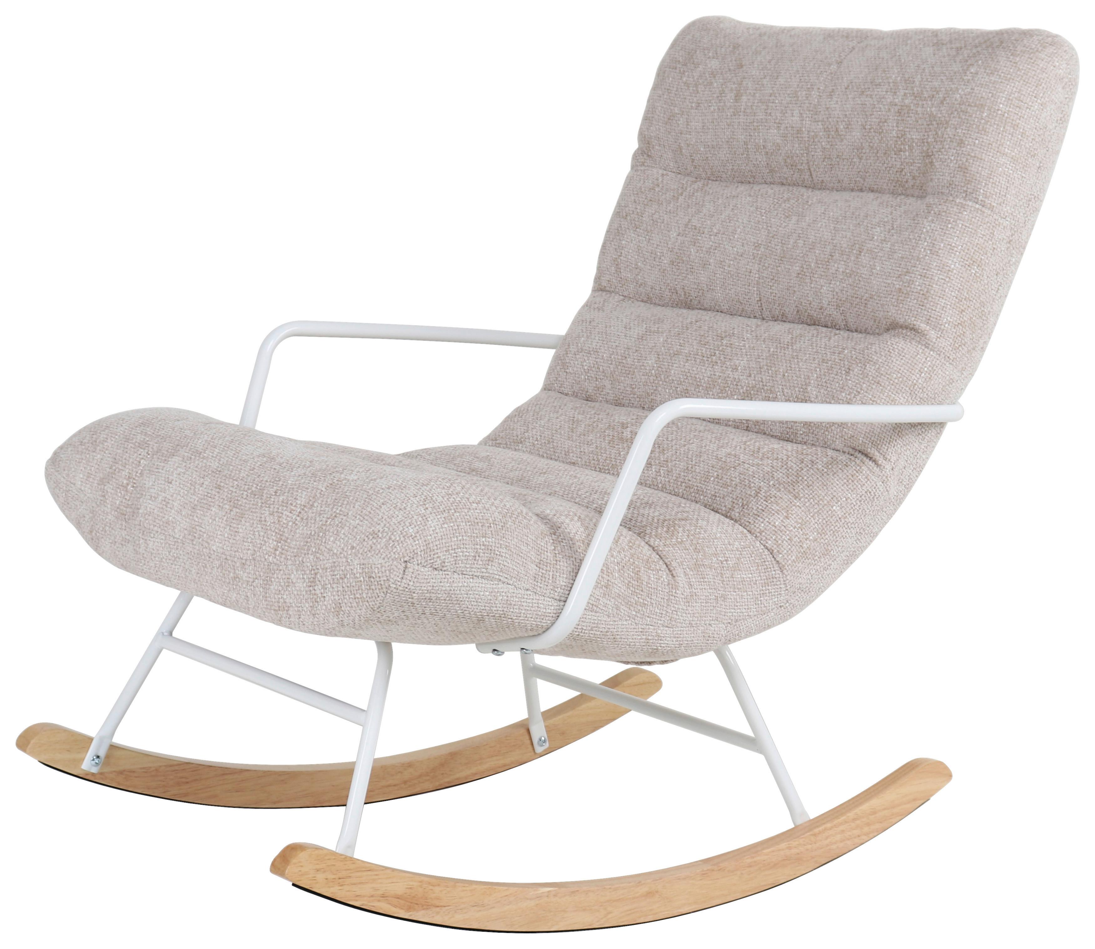 Hintaszék Swingo - krémszínű/fehér, Modern, textil/fa (72/96/110cm) - Mömax