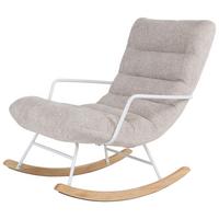 Hintaszék Swingo - krémszínű/fehér, Modern, textil/fa (72/96/110cm) - Mömax