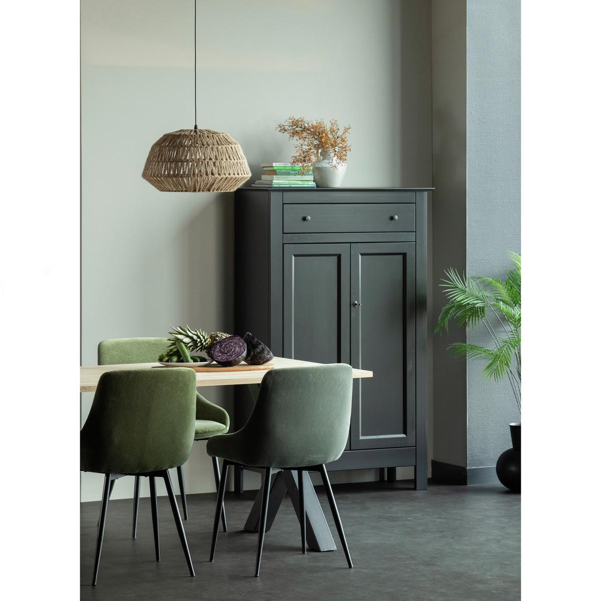 Esstisch Tablo Eichefarben L: 220 cm - Eichefarben/Schwarz, Design, Holz/Metall (220/90/75cm) - Livetastic