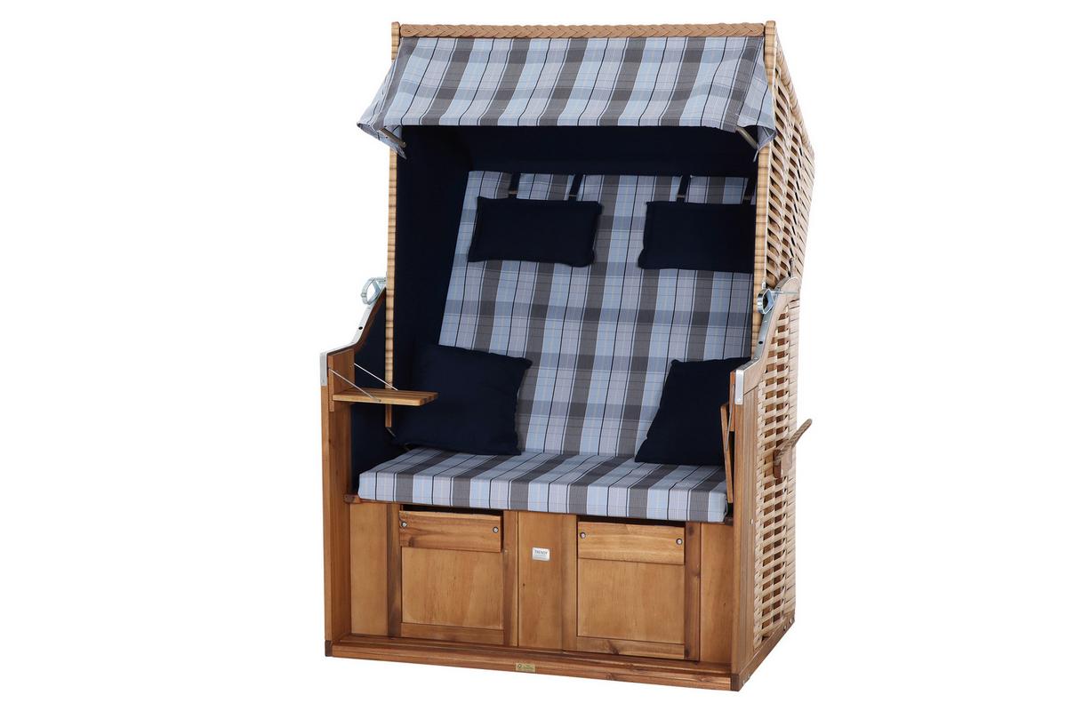 Siena Garden Standkorb ca.120x80x165cm Blau,Akazie - Blau, KONVENTIONELL, Holz/Kunststoff (120/80/165cm) - Siena Garden