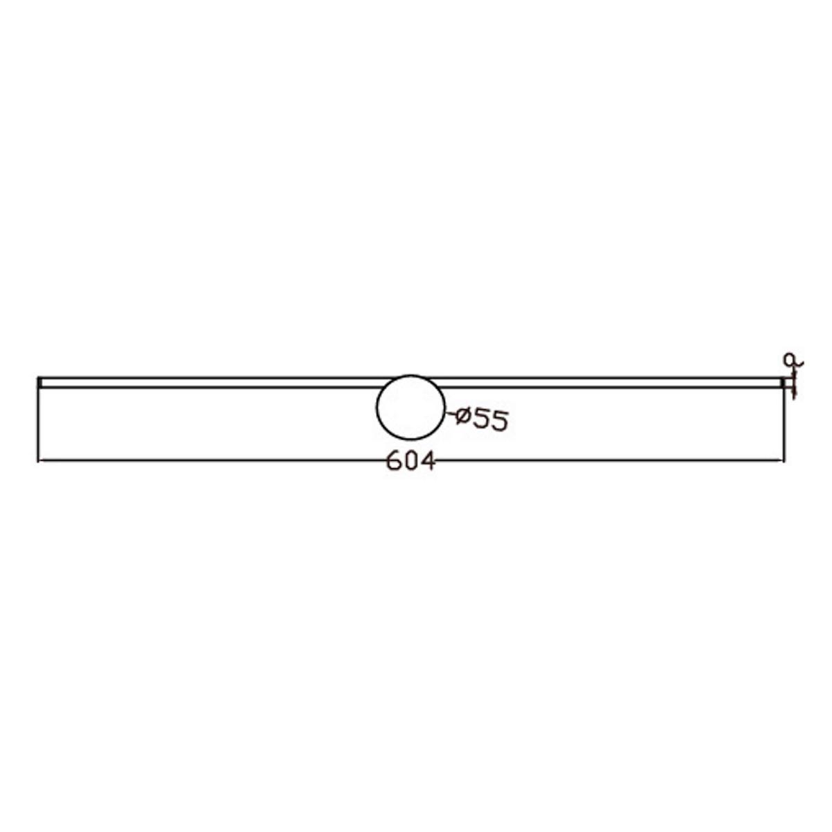 Badezimmer-wandleuchte Lp-777/1w Modern Slim L - Chromfarben, Konventionell, Metall (5.5/60/7cm)