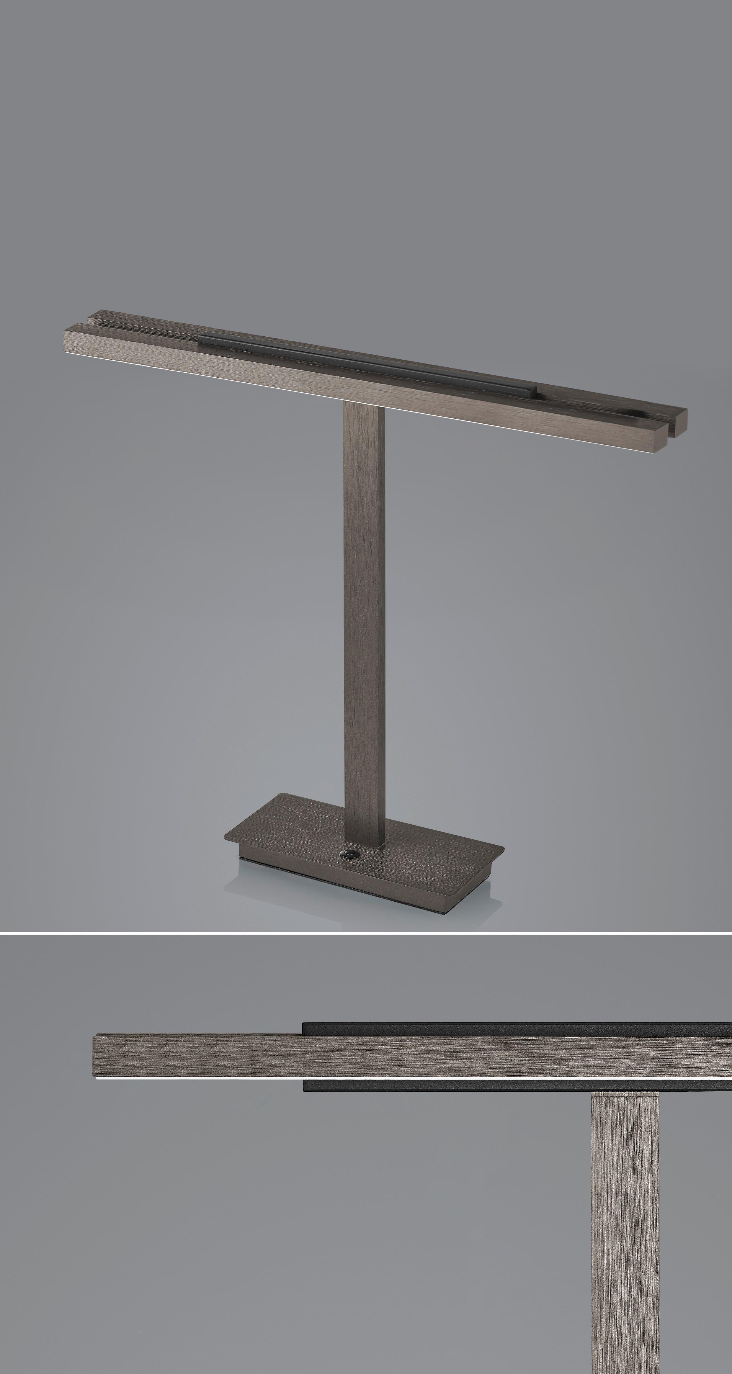 LAMPA STOŁOWA LED 50445/2-15 BEN - kolor brązu, Basics, metal (40/17,5/40cm) - elements by BANKAMP
