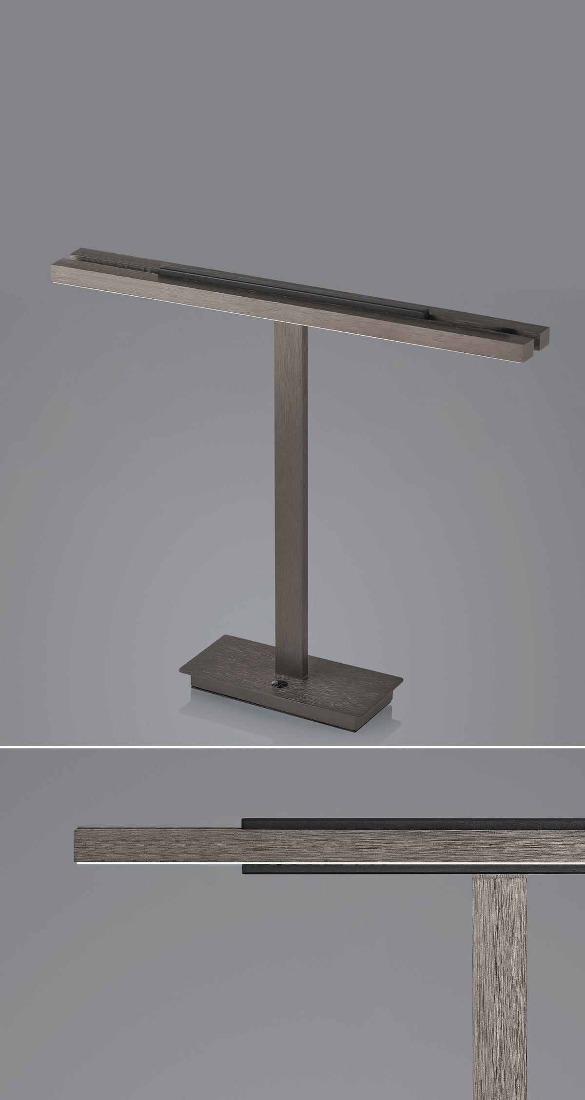 LAMPA STOŁOWA LED 50445/2-15 BEN - kolor brązu, Basics, metal (40/17,5/40cm) - elements by BANKAMP